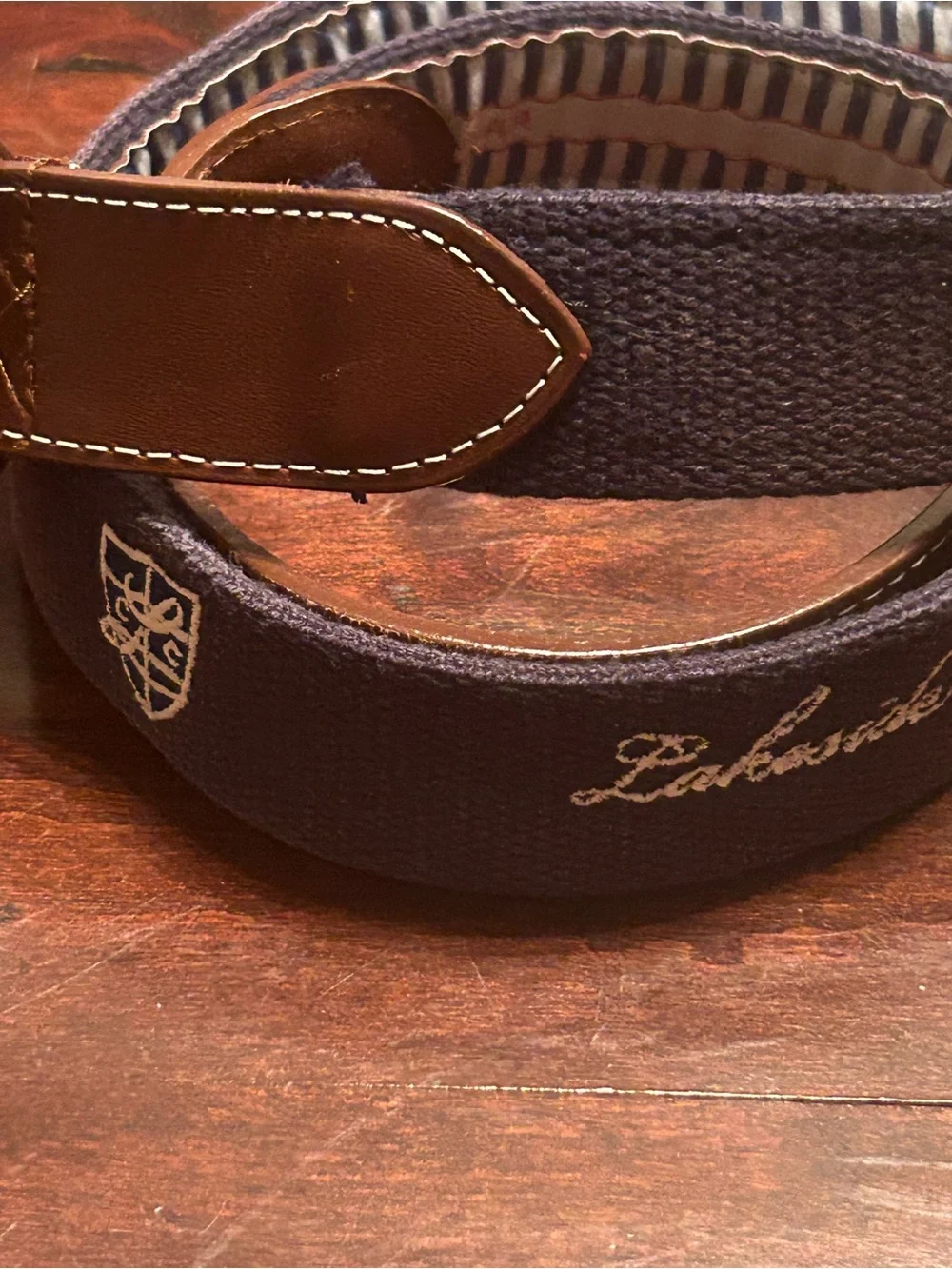 Men’s Woven Lakeside Country Club Peter Millar Belt Size 36